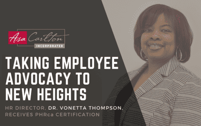 Asa Carlton’s Director of Human Resources, Dr. Vonetta Thompson, Attains Prestigious PHRca Certification